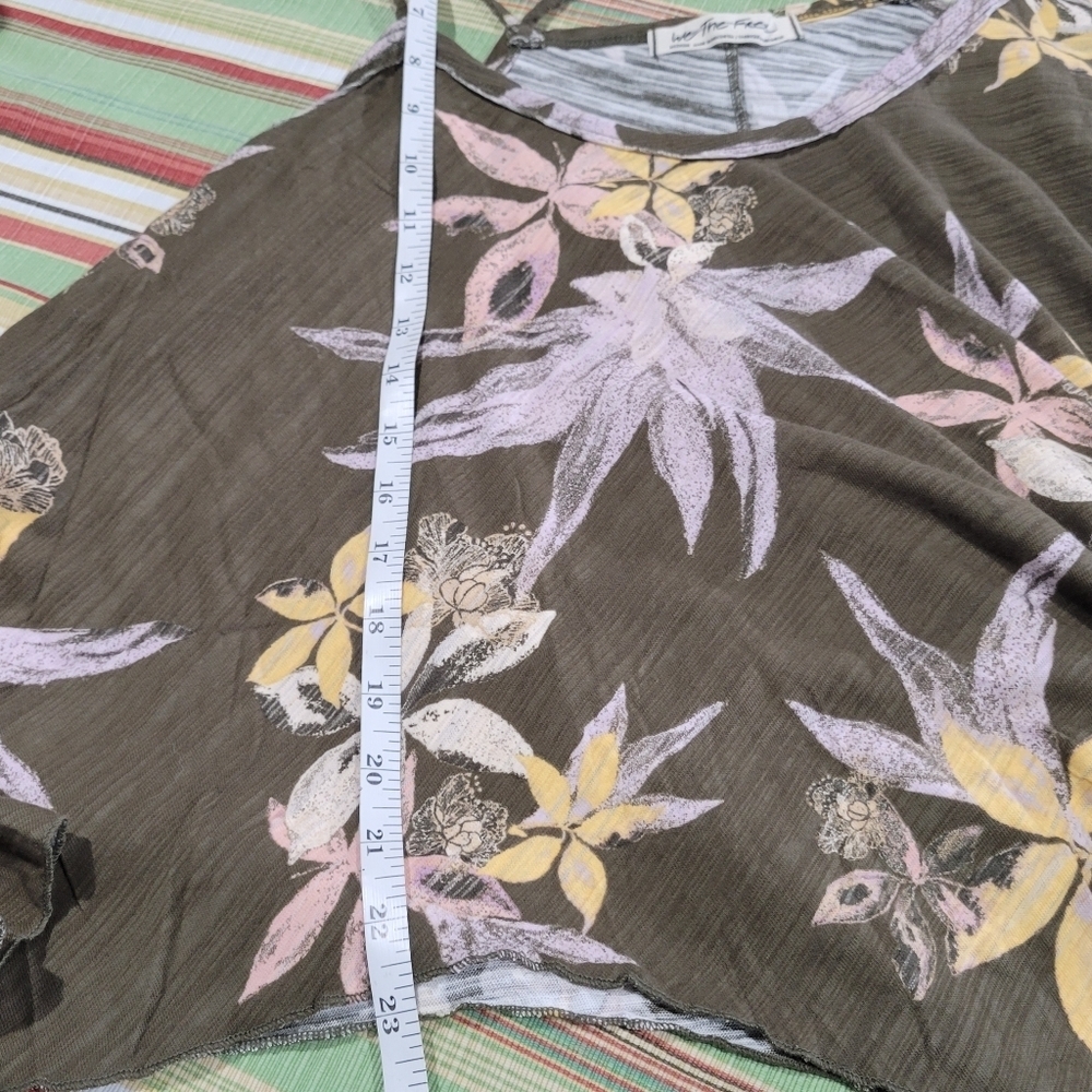 Free People Hey Girl Women's Army Combo Tropical Tank |Sz M| NWOT - Picture 9 of 9